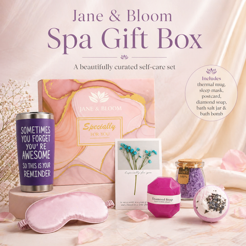 Lavender Rituals – Purple Spa Gift Set with Towel Bear