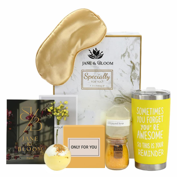 Sun-Kissed Moments Bath Gift Set – 6Pc Spa Kit with Candle, Mug & More