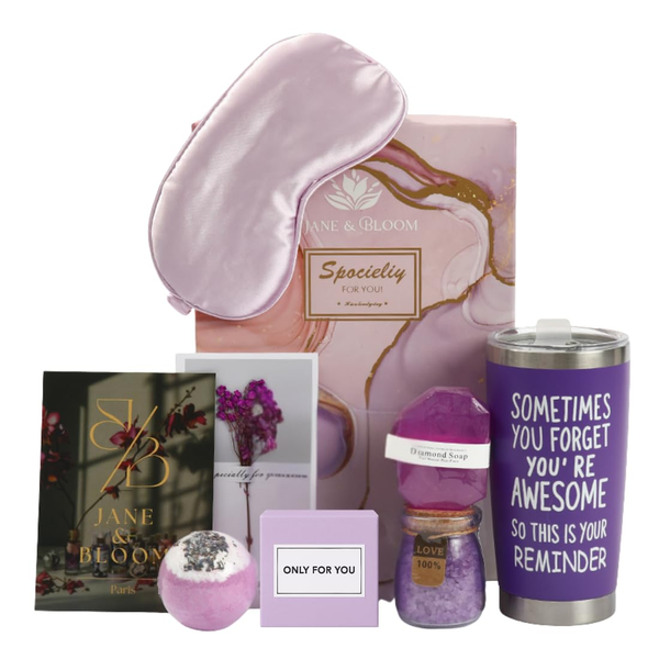 Evening Bloom Spa Gift Set – 6Pc Purple-Themed Bath & Body Treats