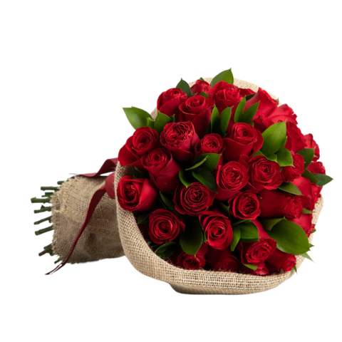 24 Red Roses Hand-tied Bouquet