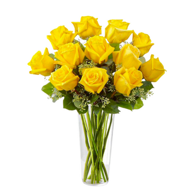 12 Yellow Roses