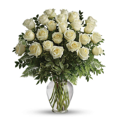 Two Dozen White Roses