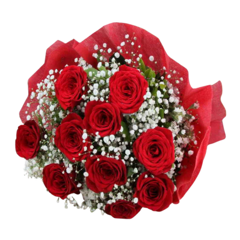 1 doz Red Roses Round Bouquet