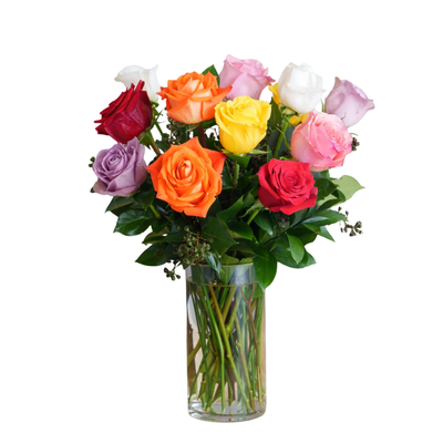 12 Assorted Roses