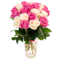 Pink and White Roses Arrangement
