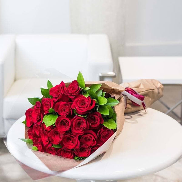 24 Red Roses Hand-tied Bouquet